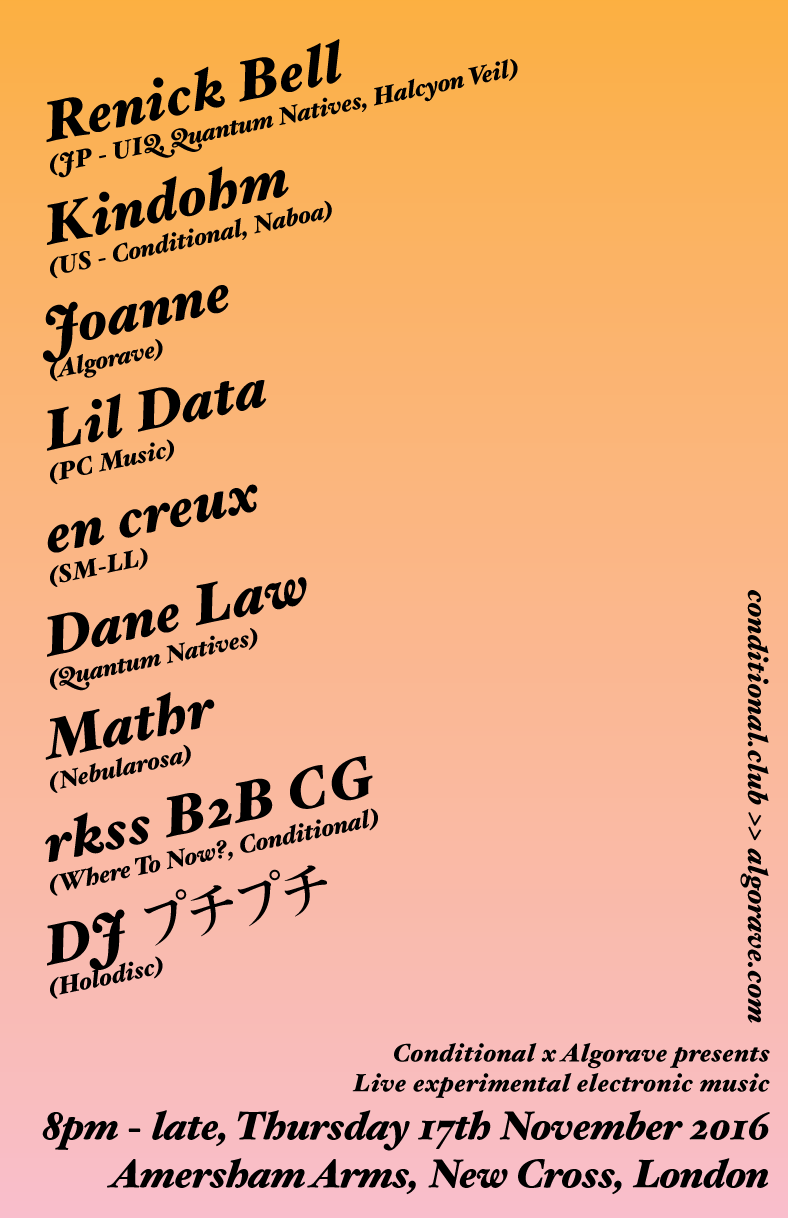 Conditional x Algorave poster