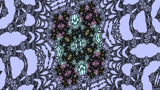 Burning Ship embedded Julia set at -1.7439695442548983424481933677e+00 + -7.5820932303755667117028366837e-02 i @ 4.5474735088646412e-13