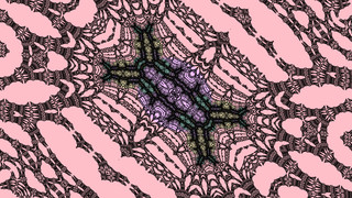 Burning Ship embedded Julia set at -1.7439721314679011249227205104e+00 + -7.5819893243354490255010139012e-02 i @ 4.5474735088646412e-13