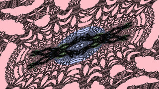 Burning Ship embedded Julia set at -1.743968153085214989924229172e+00 + -7.581948058004559988474767083e-02 i @ 1.4551915228366852e-11