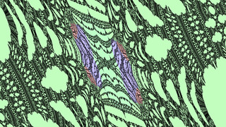 Burning Ship embedded Julia set at -1.7439721268760602749809361126e+00 + -7.5818552880611553863343241011e-02 i @ 3.637978807091713e-12