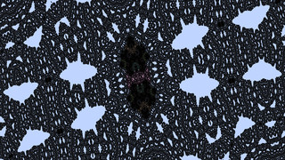 Burning Ship embedded Julia set at -1.3836259498646905609846e+00 + -3.54715495969549709557317e-01 i @ 5.9604644775390625e-08