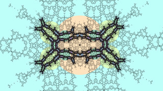 Burning Ship embedded Julia set at 9.69860259438911479833553e-01 + -1.68154718711592105408543e+00 i @ 4.587660401070052e-07