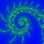 detail of spiral in Mercator Mandelbrot
